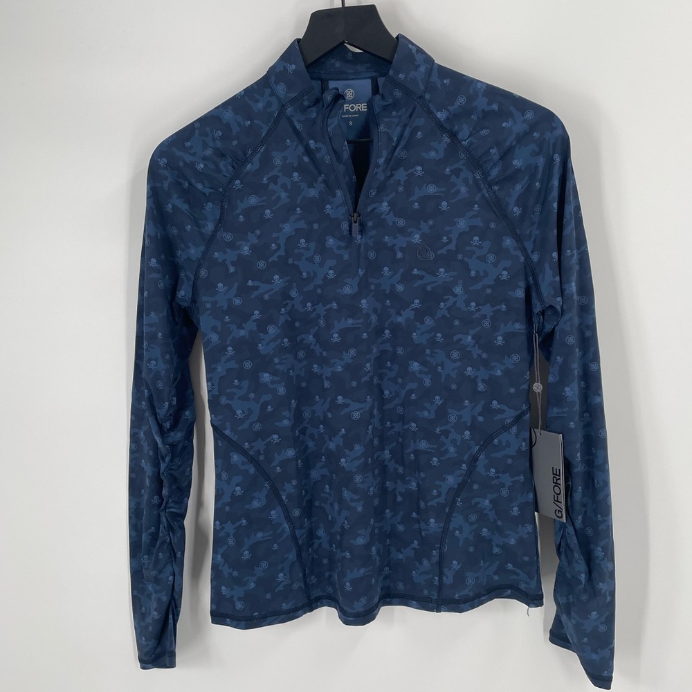 G/FORE Icon Camo Ruched Quarter Zip